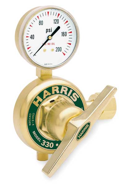 Gas Regulator, Single Stage, CGA-580, 0 to 125 psi, Use With: Argon, Nitrogen