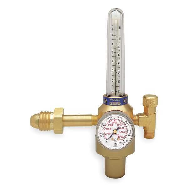 Flowmeter Regulator, Single Stage, CGA-320, 0 to 4000 psi, Use With: Carbon Dioxide