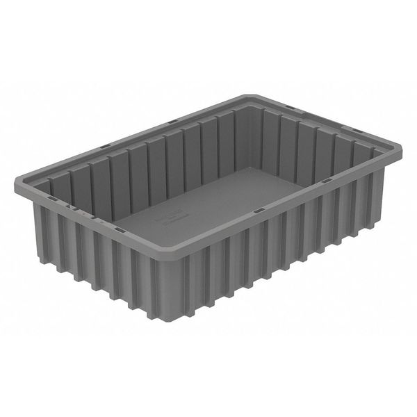 Divider Box, Gray, Industrial Grade Polymer, 16 1/2 in L, 10 7/8 in W, 4 in H