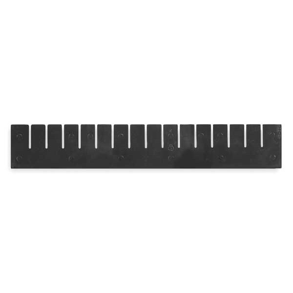 Plastic Divider, Black, 20 1/2 in L, 3 13/32 in H