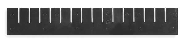 Plastic Divider, Black, 20 1/2 in L, 5 13/32 in H