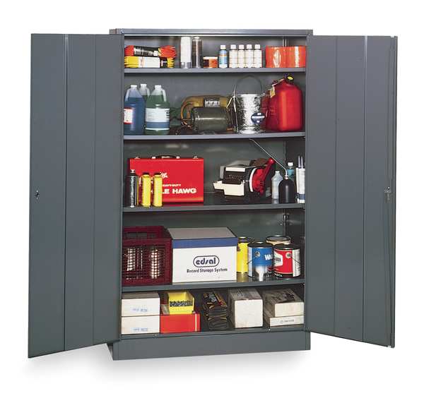 24 ga. ga. Steel Storage Cabinet, 48 in W, 78 in H, Stationary