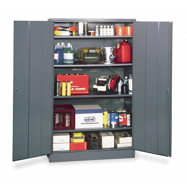 24 ga. ga. Steel Storage Cabinet, 48 in W, 78 in H, Stationary