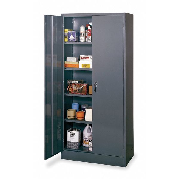 24 ga. ga. Steel Storage Cabinet, 36 in W, 78 in H, Stationary