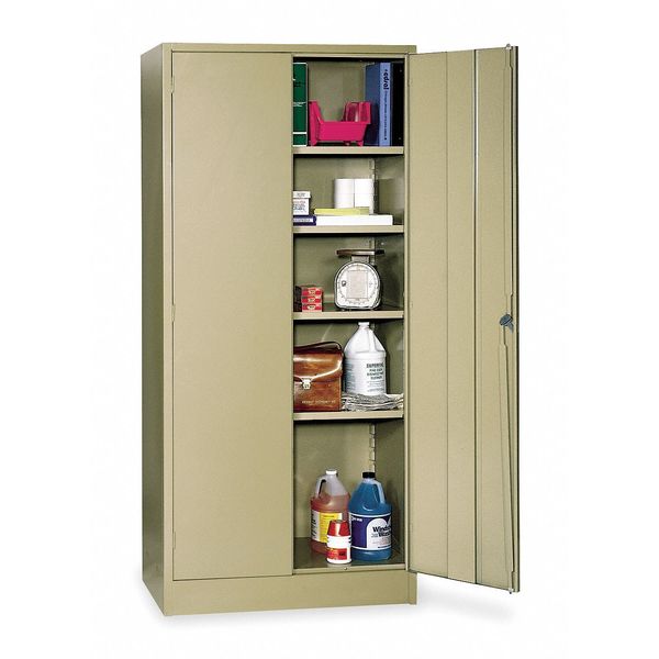 24 ga. ga. Steel Storage Cabinet, 36 in W, 78 in H, Stationary