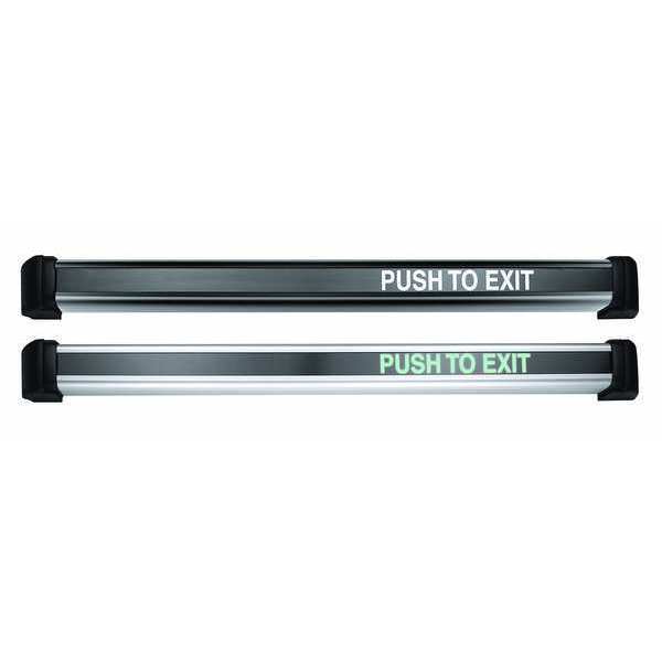 Push to Exit Bar, Black, Width 48 In.