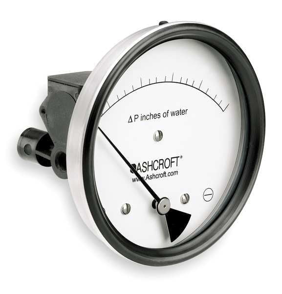 Pressure Gauge, 0 to 25 In H2O