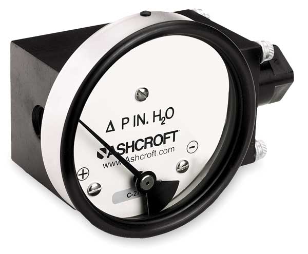 Pressure Gauge, 0 to 50 In H2O