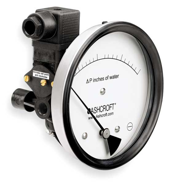 Pressure Gauge, 0 to 50 In H2O