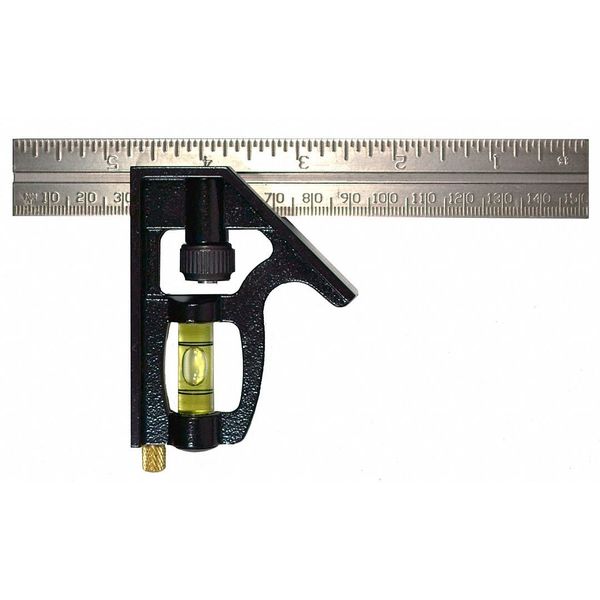 Combination Square, 6 In, Zinc