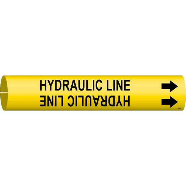 Pipe Marker, Hydraulic Line, Yel, 4 to 6 In