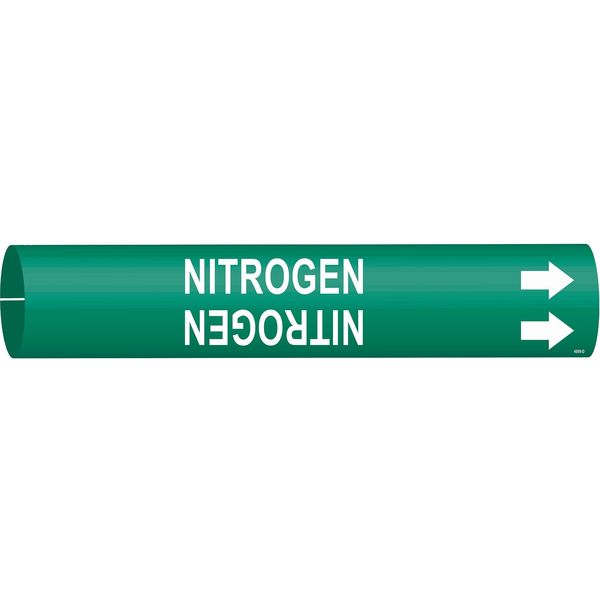 Pipe Marker, Nitrogen, Green, 4 to 6 In