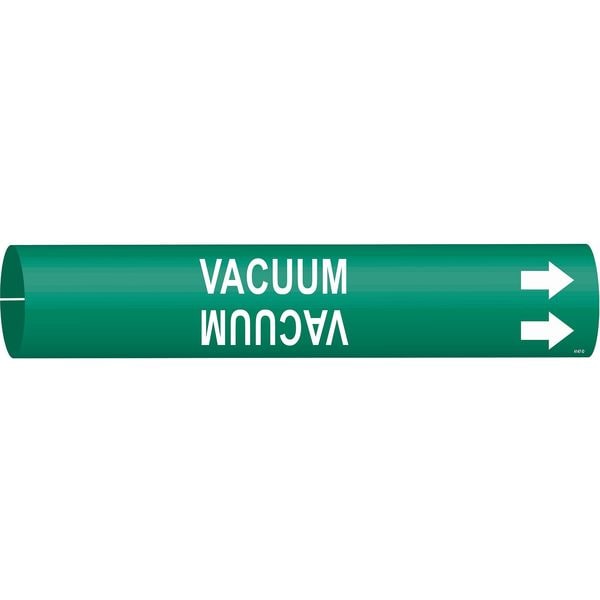 Pipe Marker, Vacuum, Green, 4 to 6 In