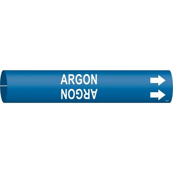 Pipe Marker, Argon, Blue, 4 to 6 In