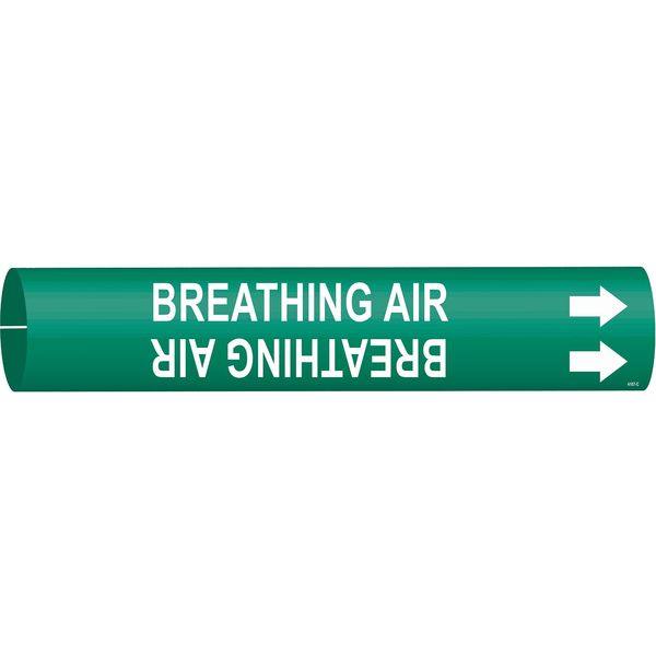 Pipe Mrkr, Breathing Air, 2-1/2to3-7/8 In, 4167-C
