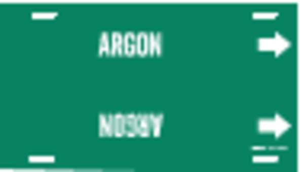 Pipe Marker, Argon, Green, 6 to 7-7/8 In