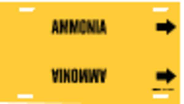 Pipe Marker, Ammonia, Yellow, 6 to 7-7/8 In