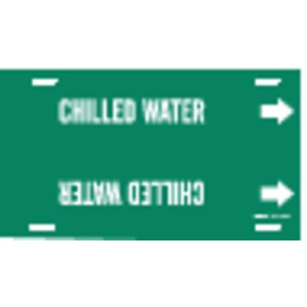 Pipe Marker, Chilled Water, Gn, 6to7-7/8 In