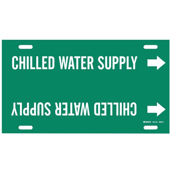 Pipe Mrkr, Chilled Water Supply, 10to15 In
