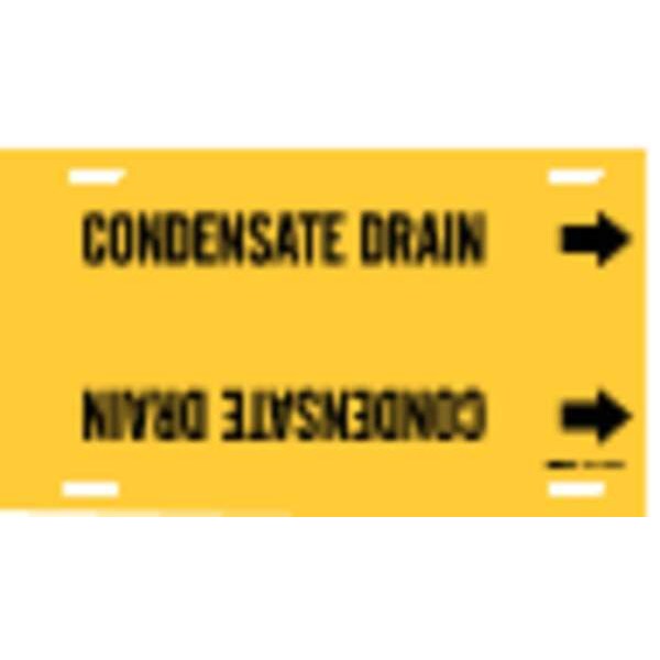 Pipe Marker, Condensate Drain, Y, 10to15 In
