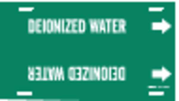 Pipe Marker, Deionized Water, Gn, 10to15 In
