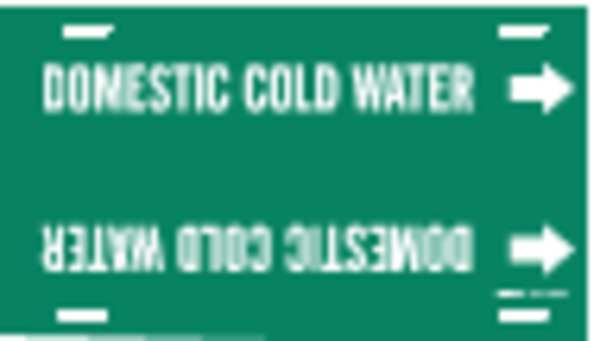 Pipe Mrkr, Domestic Cold Water, 8to9-7/8In