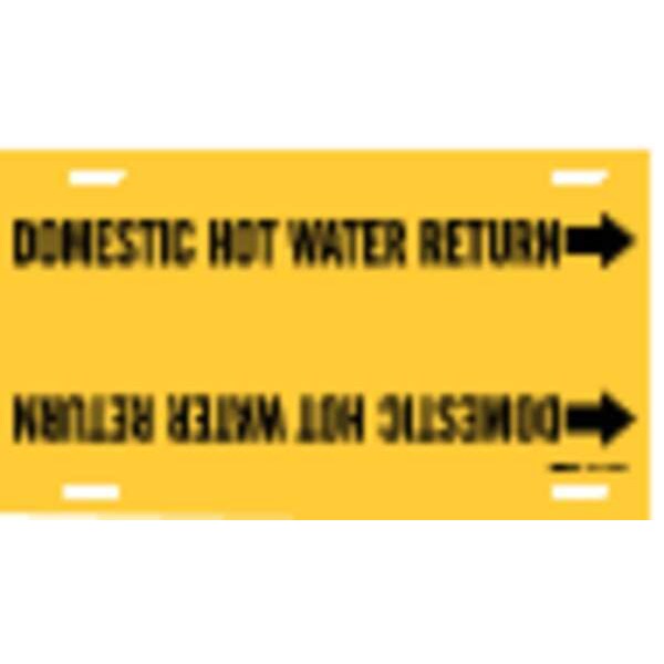 Pipe Marker, Domestic Hot Water Return, Y, 4052-F