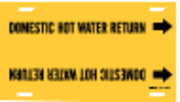 Pipe Marker, Domestic Hot Water Return, Y, 4052-H