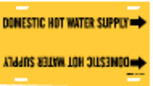 Pipe Marker, Domestic Hot Water Supply, Y, 4053-F