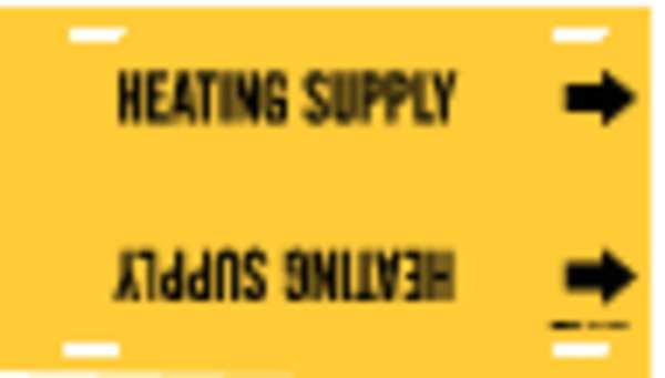 Pipe Marker, Heating Supply, Y, 8to9-7/8 In