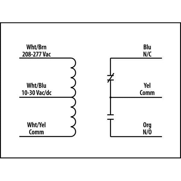 Enclosed Pre-Wired Relay, 10A@277VAC, SPDT, Lead Length: 16 in