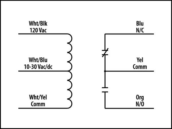 Enclosed Pre-Wired Relay, 10A@277VAC, SPDT