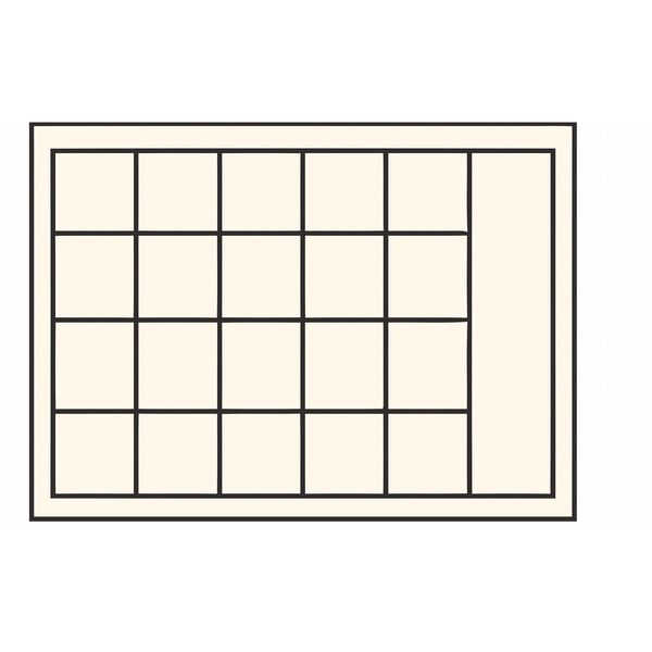 Compartment Drawer with 21 compartments, Steel