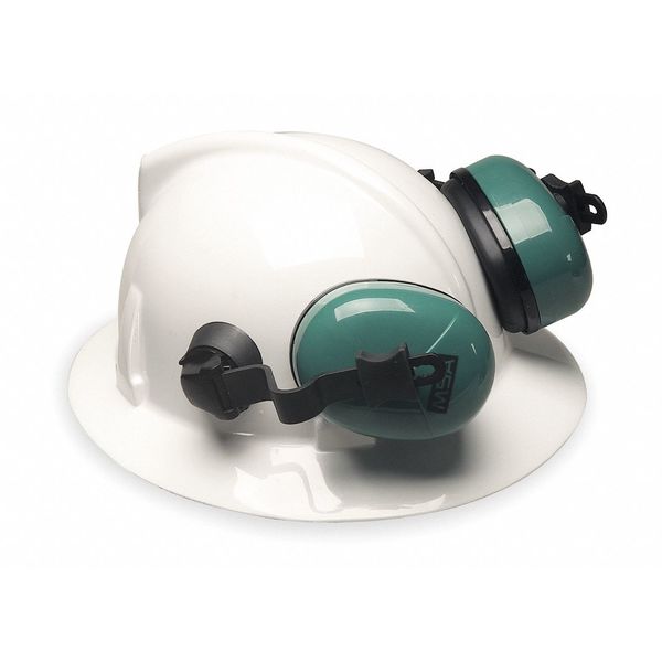 Hard Hat Mounted Ear Muffs, 25 dB, Soprano, Green