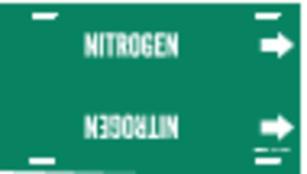 Pipe Marker, Nitrogen, Green, 6 to 7-7/8 In
