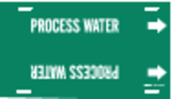 Pipe Marker, Process Water, Gn, 8to9-7/8 In