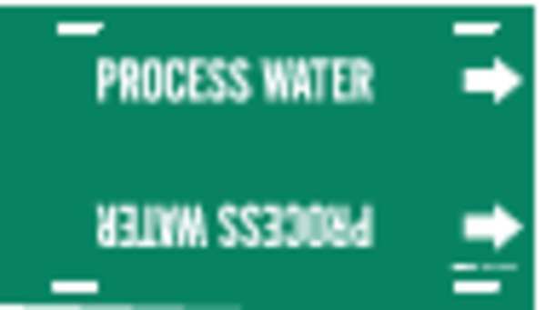 Pipe Marker, Process Water, Grn, 10 to15 In