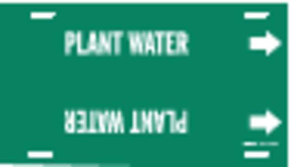 Pipe Marker, Plant Water, Grn, 10 to 15 In