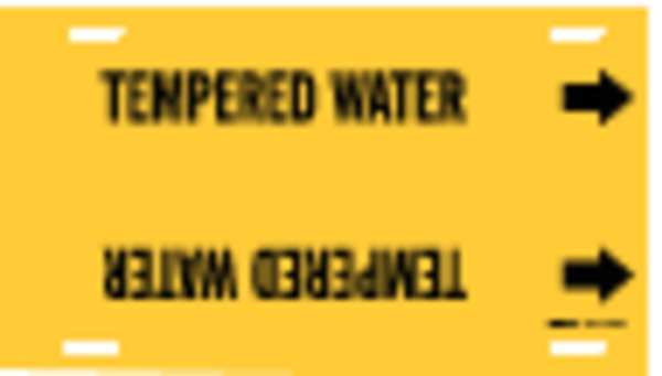 Pipe Marker, Tempered Water, Y, 8to9-7/8 In