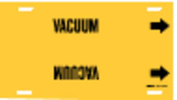 Pipe Marker, Vacuum, Yellow, 8 to 9-7/8 In