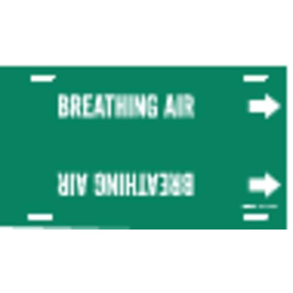 Pipe Marker, Breathing Air, Grn, 10 to15 In