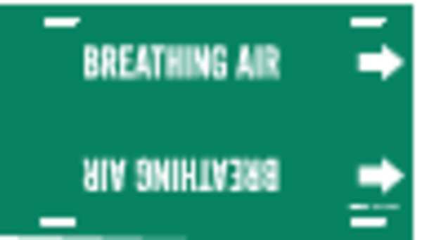 Pipe Marker, Breathing Air, Gn, 8to9-7/8 In
