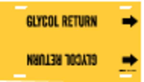 Pipe Marker, Glycol Return, Y, 8 to9-7/8 In