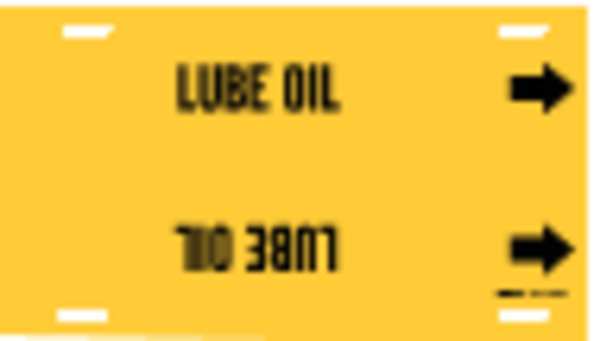 Pipe Marker, Lube Oil, Yel, 8 to 9-7/8 In