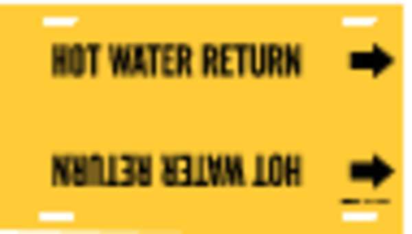 Pipe Marker, Hot Water Return, Y, 10to15 In