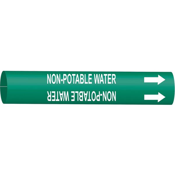 Pipe Marker, Non-Potable Water, 10to15 In
