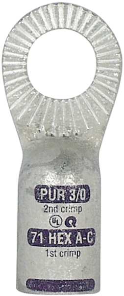 One Hole Lug Compress Connector, 3/0 AWG