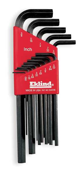 22-Piece Hex Key Set, Combination Hex-L, Metric and SAE, Plastic Holder, 10222