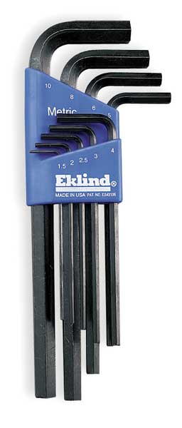22-Piece Hex Key Set, Combination Hex-L, Metric and SAE, Plastic Holder, 10222