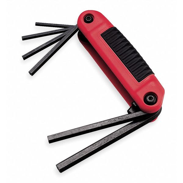 6 Piece SAE Fold-Up Hex Key Set, 25611